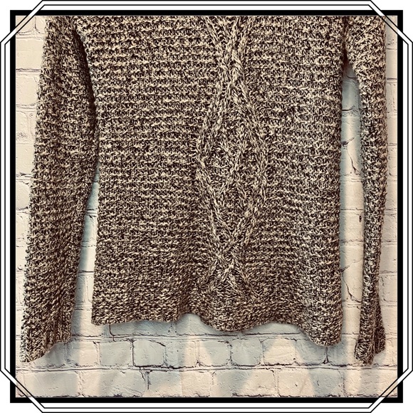 The Limited  Chunky Cowell Neck Gray and Black Long Sleeve Sweater Size … - Picture 4 of 10